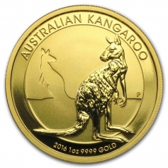 Золотая монета 100 долларов Австралийский кенгуру, Австралия (Australian Gold Kangaroo) 2016 год 31,1 грамм